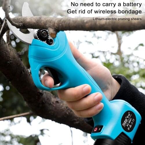 16.8V Cordless Pruner 28mm Electric Pruning Shear with Battery Efficient Fruit Tree Bonsai Pruning Branches Cutter Power Tools
