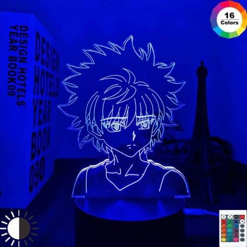 3d Led Lamp Anime Hunter X Hunter Killua for Bedroom Decor Nightlight Birthday Gift Acrylic Led Night Light Hxh Killua Cute