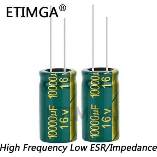 6pcs/lot 10000uf16V Low ESR/Impedance High Frequency Aluminum Electrolytic Capacitor Size 16*30 16V 10000uf 20