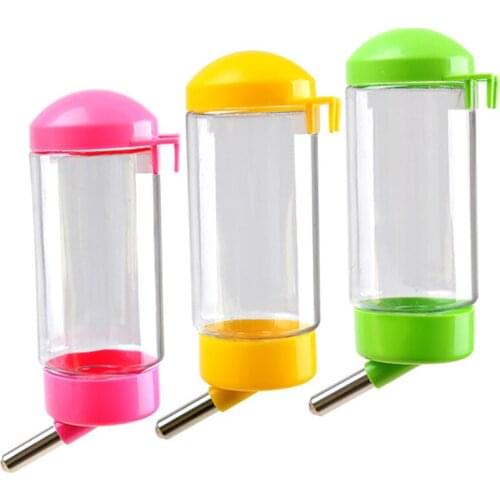 Pet waterer automatic water bottle can be suspended stainless steel ball leak-proof pet water bottle