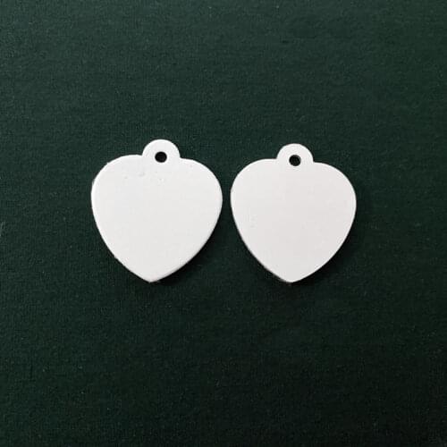 Retail Sale 50Pcs/Lot Double Sided Sublimation Blank Dog Tag Aluminum Heart Shape Pet Tags Personalized Dog Cat ID Tag