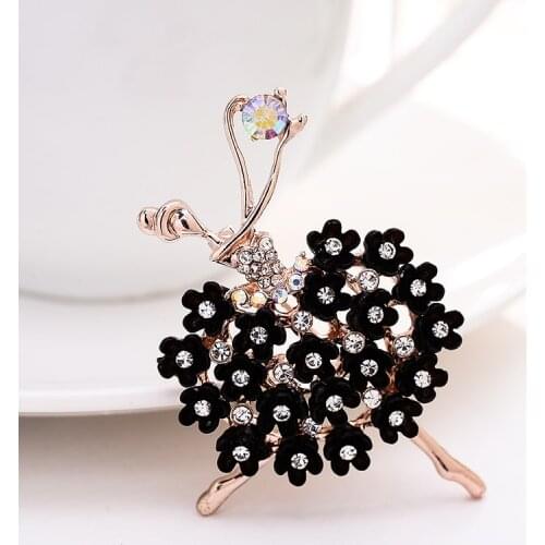 TODOX brand New Fashion Charm Girl Grace Alloy Brooch Ballerina Dance Girl Brooch Women Clothing Bag Jewelry Gift Sweet Brooches