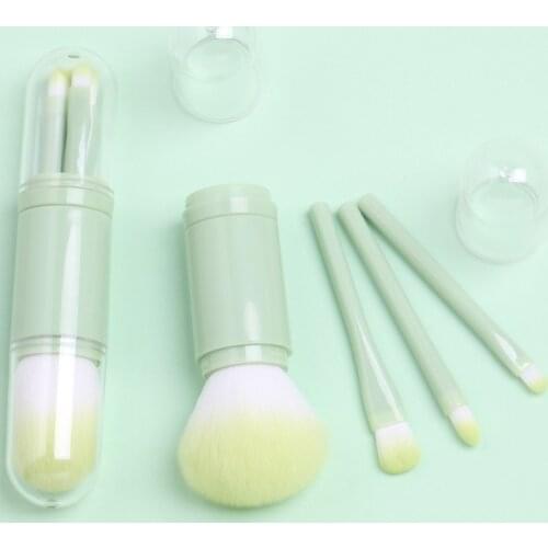 Four In One Retractable Makeup Brush Multifunctional Portable Eyebrow Brush Lip Brush Eye Shadow Blush Brush Makeup Tool