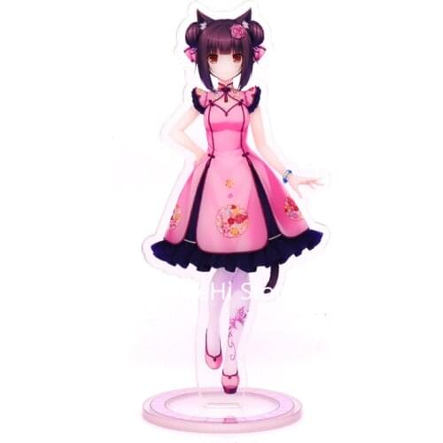 Anime NEKOPARA Action Figure Cosplay Toys Chocola Vanilla Maple Cinnamon Minazuki Shigure Acrylic Figures Stand Model Dolls 15cm