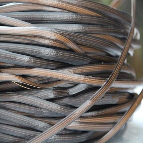 500g Coffee gradient flat synthetic rattan weaving material plastic rattan for knit and repair chair table synthetic rattan