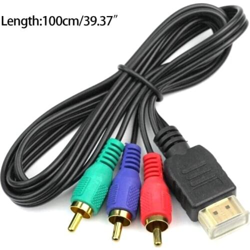 HDMI-compatible to RCA Converter to RCA Cable 1080P 3.3ft/1m Video AV Composite Male Transmitter for TV HDTV