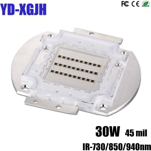 High Power 30W IR Chips LED Light ball 730/850/940nm Infrared LED Emitter spotLight SMD COB CCTV Night Camera Diode for Security