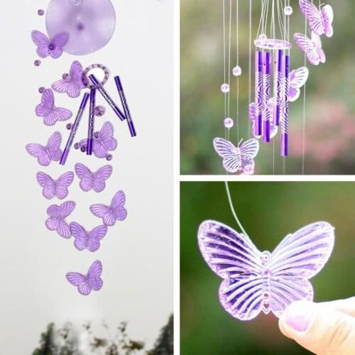 Butterfly Wind Chime Bell Lucky Garden Hanging Decoration Ornament Gift Home Decoration Fashion