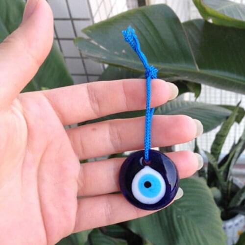 Lampwork Glass Turkish Evil Eye Charm Pendant Car Home Amulet Turkey Ornament S55