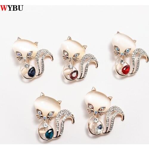 Cute Cat Brooch Pins For Women Bling Rhinestone Rubic Brooches Glitter Emeral Brooch Pin Jewelry Wedding Party Bijoux Best Gift
