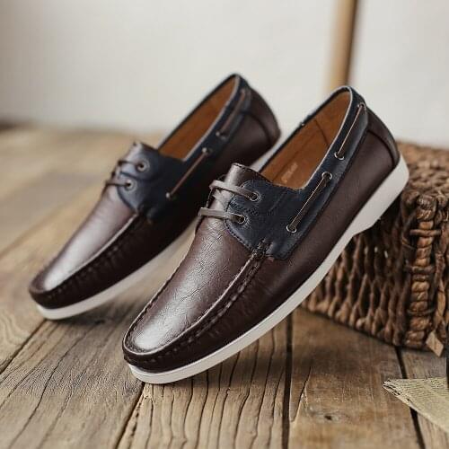 Men Shoes Leather Soft Fashion Boat Shoes Casual Spring Summer Moccasins Classic Breathable Breathable Loafers