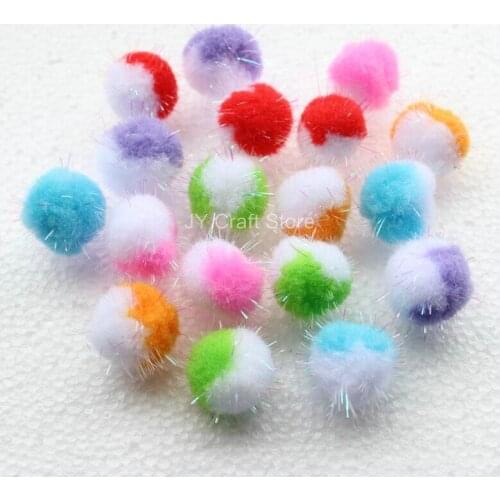 Set of 300pcs 0.9" 23mm Pom pom ball pompon yarn decoration Carnival Party decor handmade supply Garland Clown hat decor