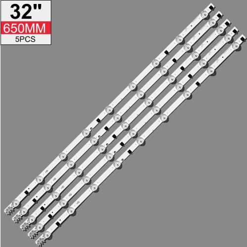 5pcs/set 9LEDS 650MM New Led Backlight Strip For Samsung 32" TV D2GE-320SC0-R3 2013SVS32H 2013SVS32F CY-HF320GEV5H