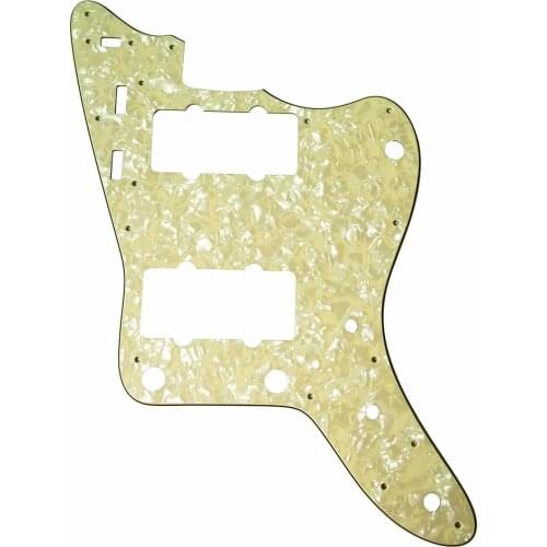 Pleroo Custom Guitar pickgaurd Scratch Plate - For Japan Jazzmaster Guitar Pickguard, 4 Ply Cream Pearl