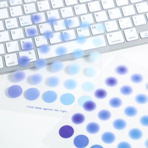 Sandro transparent cut film flat stickers Backlight cloud smoke series ins simple gradient color dot stickers
