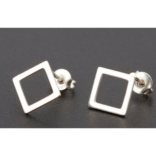 Simple Gold Square Earrings for Women Children Stainless Steel Fashion Geometry Mini Jewelry Geometric Trendy Student Jewelry