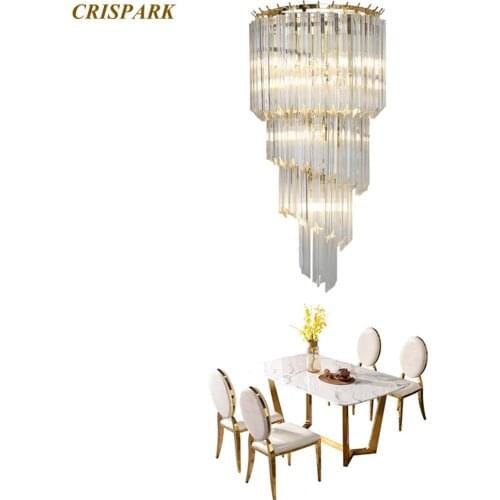 Modern K9 Crystal Lighting Nordic Golden Finish Wall Sconce LED Spiral Light for Hotel Bedroom Restaurant Foyer