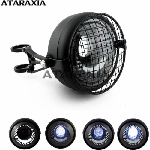 LED Bike Motorcycle Headlight Mount Hi&Lo Bulb Motorbike Head lamp Bracket for Harley Sportster Honda CB400 shadow Head Light