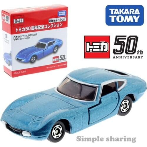 TAKARA TOMY TOMICA 50TH ANNIVERSARY 05 TOYOTA A2000GT Scale 1/59 Car Hot Pop Kids Toys Motor Vehicle Diecast Metal Model