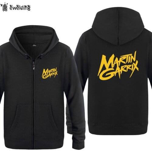 Zipper Hoodies Men Music DJ Martin Garrix Mens Hoodie Hip Hop Fleece Long Sleeve Rock Mans Jacket Sweatshirt Skate Tracksuit