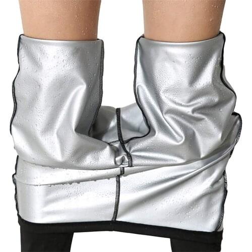 Women Thermo Body Shaper Slimming Pants Silver Coating Weight Loss Waist Trainer Fat Burning Sweat Sauna Capris Leggings Shapers
