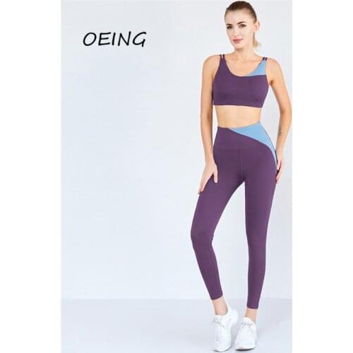 2 Piece Set Women Patchwork Workout Clothes for Women 2021 Gym Set Women Lounge Wear Set
