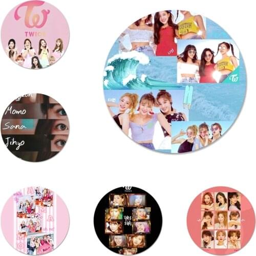 Twice Mina Momo Kpop Icons Pins Badge Decoration Brooches Metal Badges For Clothes Backpack Decoration 58mm