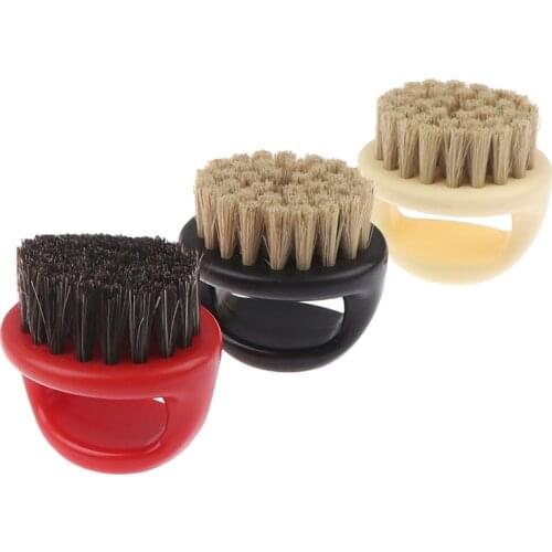 1 Pcs Ring Design Horse Bristle Men Shaving Brush Plastic Portable Barber Beard Brushes Salon Face Cleaning Razor Brush