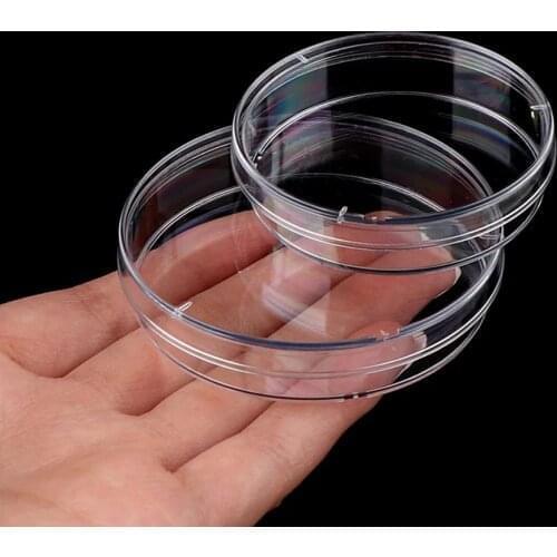 10Pcs Plastic Sterile Petri Dishes Bacteria Culture Dish with Lids 55x15mm for Laboratory Biological Scientific Lab Supplies