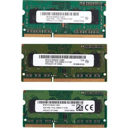2GB 4GB DDR3 1600Mhz 1333Mhz SO-DIMM DDR3L DDR3 1.35/1.5V Memory Ram Memoria Sdram for Laptop Notebook