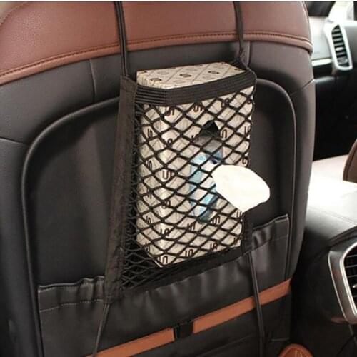 30*25cm Car Organizer Seat Back Storage Elastic Car Mesh Net Bag