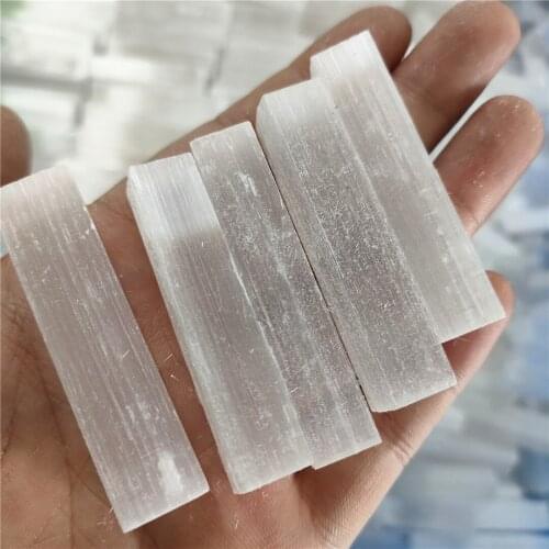 6pcs Hot Selenite Sticks White Gypsum Crystals Wands For DIY Reiki Gifts