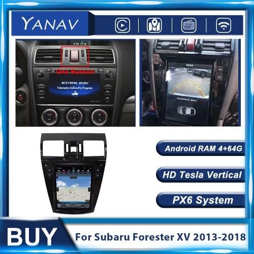 Tesla Style Car Radio Vertical Screen Stereo For Subaru Forester XV 2013-2018 Car GPS Navigation Autoradio Multimedia DVD player