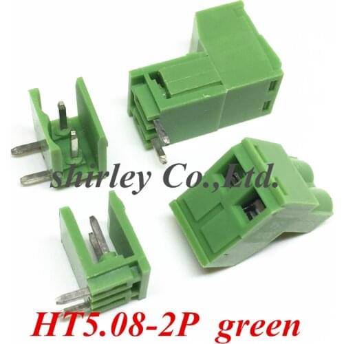 Free shiiping 50PCS 2EDG-5.08-2P+2EDGV-5.08-2P 2EDG 2EDGK 2Pin Straight 2Pin Plug-in Screw Terminal HT5.08-2P green Block ROH