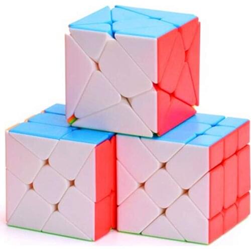 CuberSpeed Speedcubing Bundle Fisher Cube & Axis Cube & Windmill Cube stickerless Speed Cube
