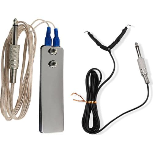 Hot Sale Tattoo Mini Stainless Steel Foot Switch Pedal & Clip Cord Combo Kit for Compact Power Supply Tattoo Machine Gun