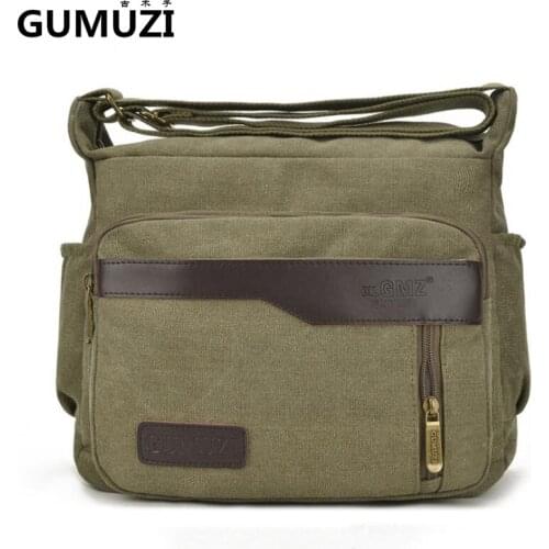 Canvas Crossbody Shoulder Bag Mens Military Vintage Messenger Bags Casual Women Travel School Bags Bolsa Masculina