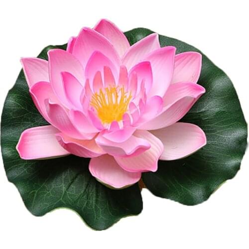 17CM Artificial False Foam Lotus Flower Water Lily Floating Pool Garden Plants Decoration miniascape Decoration Garden 1pc