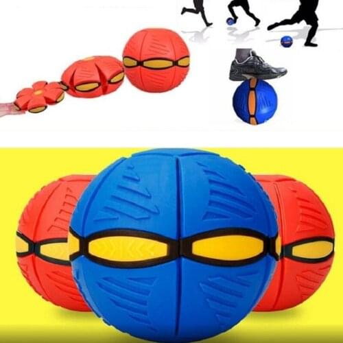 Flying UFO Flat Throw Disc Ball With LED Light Toy Kid Outdoor Garden Basketball Game Decompression ball deformation toy