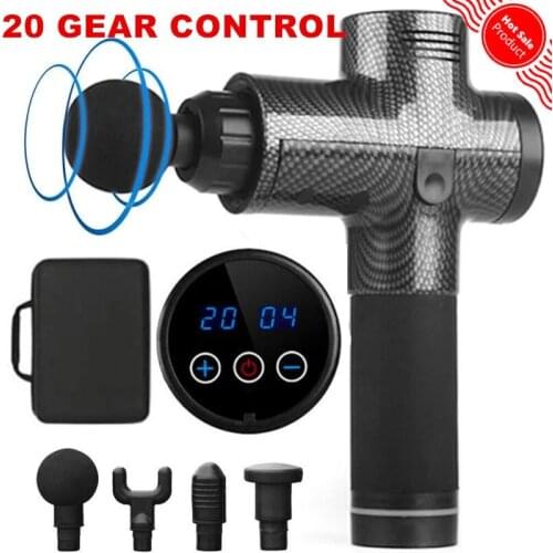 Deep Tissue Fascia Gun Muscle Massage Gun Cordless Rechargeable Stimulator EMS Massager Body Relax Slimming Shaping Booster