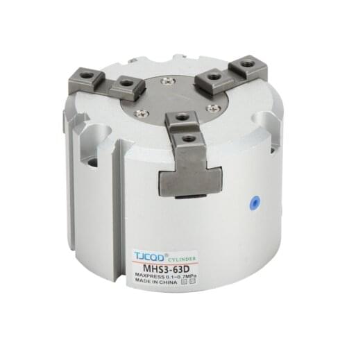 MHS3 16D 20D 25D 32D 40D 50D size 63D 80D 100D 125D Parallel Style Air Gripper 3 Finger Double Action Rotating Cylinder