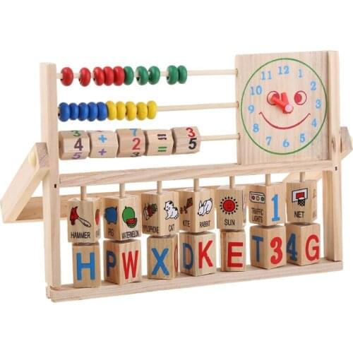 New Wooden Abacus Learning Stand Kids Counting Cognition Board Educational Math Toy