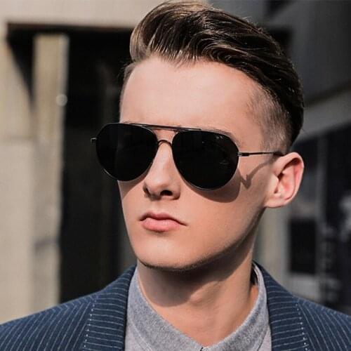 2020 New Brand Designer Polarized Sunglasses Mens Pilot Metal Fishing Gradient Lens Sunglasses Vintage Driving Glasses Eyewear A