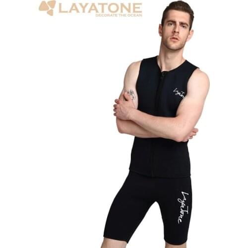 Mens 3mm sleeveless one-piece vest Neoprene men Diving Wetsuit Snorkling Suit Swimsuit Back Zipper Warm Wetsuits Vests