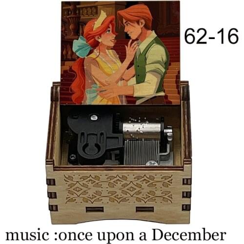 Anastas Music Box music once upon a december Wind up mechanical Christmas Gifts Collections color print Musicial Box Crafts