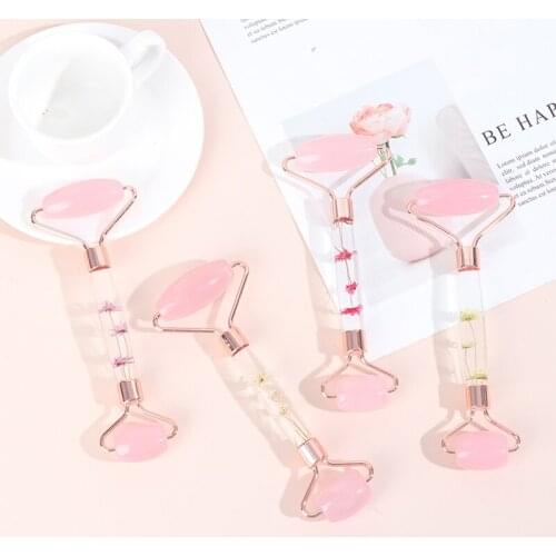 Natural Jade Roller for Face Double Heads Massage Roller Facial Lifting Massager