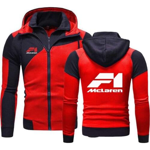 McLaren Logo 2021 New Jacket Men Comfortable Sweatshirt Hoody Spring Autumn Fleece Cotton Zipper Hoodies Harajuku Male Clothing