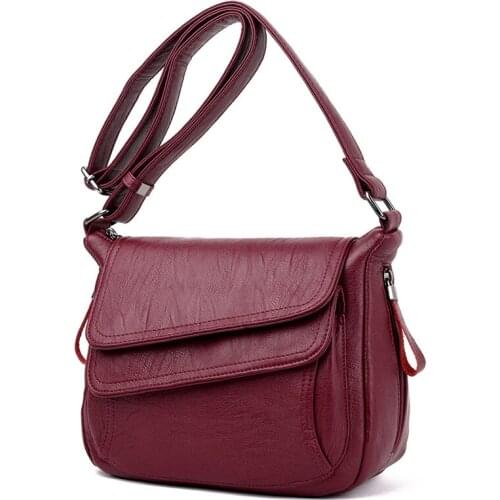 2021 New Messenger Bags Female Summer Style Soft Leather Luxury Handbags Women Bags Designer Woman Shoulder Crossbody Bag