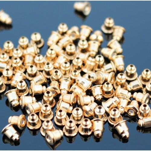 Wholesale 100pcs/Lot Earrings Alloy Bullet Plastic Ear Plugging Blocked Earring Jewelry Accessories Back Diy One Direction 002