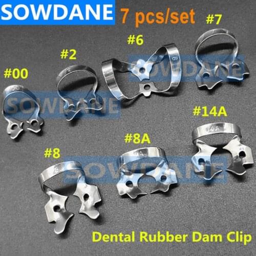 7pcs set Most Popular Dental Orthodontics Rubber Dam Latex Clamps Rubber Dam Clip Clamp Dental Orthodontic Tool